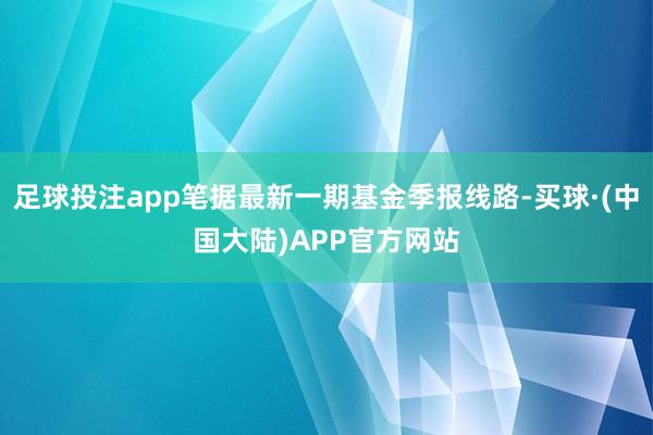 足球投注app笔据最新一期基金季报线路-买球·(中国大陆)APP官方网站