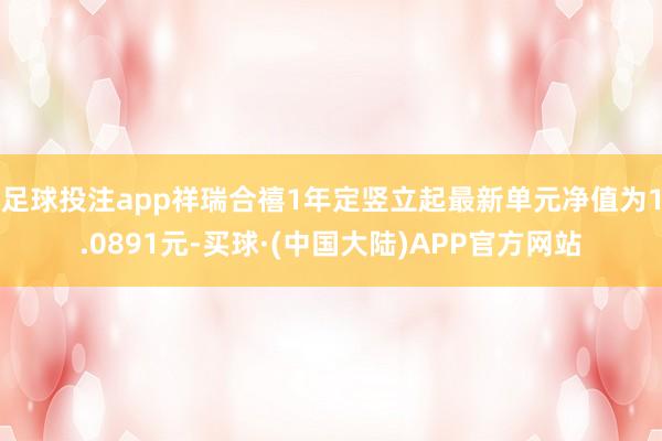 足球投注app祥瑞合禧1年定竖立起最新单元净值为1.0891元-买球·(中国大陆)APP官方网站