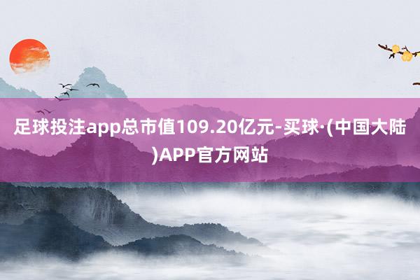 足球投注app总市值109.20亿元-买球·(中国大陆)APP官方网站