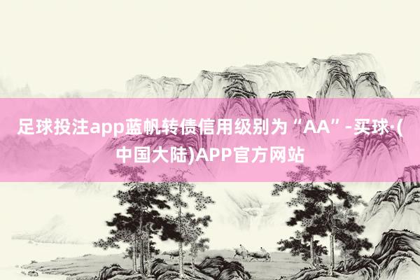 足球投注app蓝帆转债信用级别为“AA”-买球·(中国大陆)APP官方网站