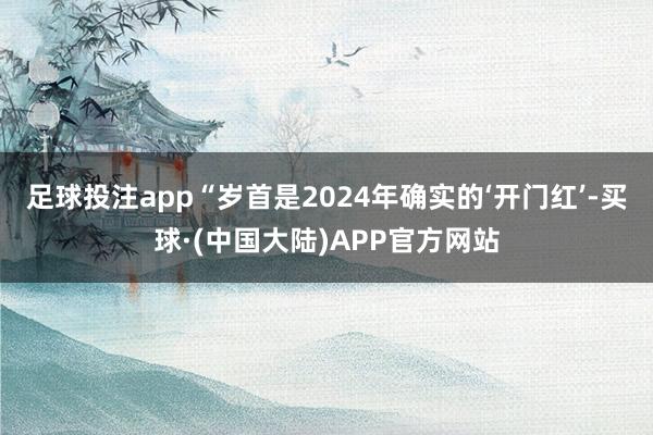 足球投注app“岁首是2024年确实的‘开门红’-买球·(中国大陆)APP官方网站