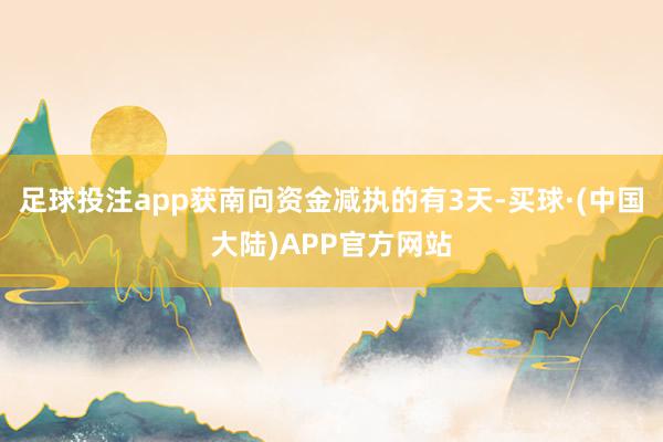 足球投注app获南向资金减执的有3天-买球·(中国大陆)APP官方网站