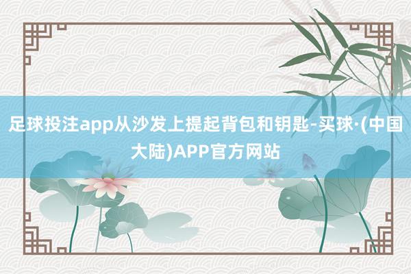 足球投注app从沙发上提起背包和钥匙-买球·(中国大陆)APP官方网站