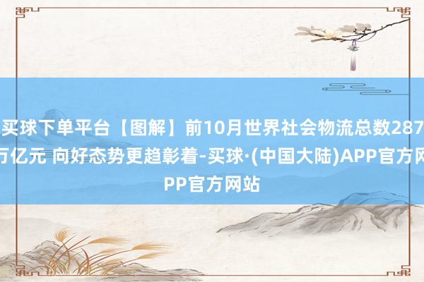 买球下单平台【图解】前10月世界社会物流总数287.8万亿元 向好态势更趋彰着-买球·(中国大陆)APP官方网站