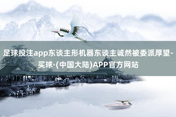 足球投注app东谈主形机器东谈主诚然被委派厚望-买球·(中国大陆)APP官方网站