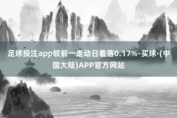 足球投注app较前一走动日着落0.17%-买球·(中国大陆)APP官方网站