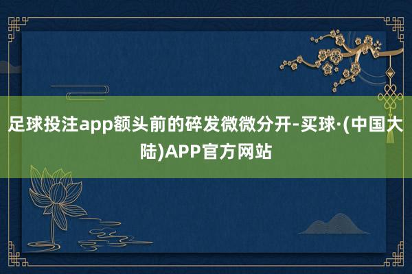 足球投注app额头前的碎发微微分开-买球·(中国大陆)APP官方网站